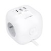 Predlžovací kábel kocka 3-zásuvka + 2xUSB-A +1xUSB-C 2 metre biela s vypínačom PP145C SOLIGHT