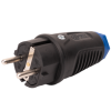 Vidlica priama gumená 16A/250V IP54 čierna PV16 SEZDK