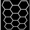 Hexagon LED dizajnové osvetlenie 336x238cm 11S 368W 6500K PL5118