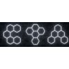 Hexagon LED dizajnové osvetlenie (11x) 460W 6500K PL5117