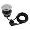 Vstavaná okrúhla 1-zásuvka do pracovnej dosky 1x230 + 1xUSB-C 2m strieborná PP122C-PD20 SOLIGHT