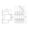 Zvodič prepätia AC typ T2 70kA 3P ESPD2-70-3P