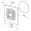 Štvorcový ventilátor priemyselný 3740m3/h OV 4D 400