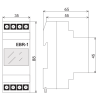 Hladinový spínač pre 2 úrovne 230V 6A 1xNO/NC EBR-1