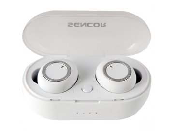 Plně bezdrátová bluetooth sluchátka /pecky/ Sencor SEP 510BT WH TWS bílá