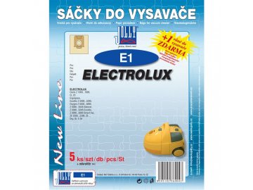 Sáčky do vysavače Jolly E1 Electrolux Clario, Excellio, Oxygen, Smartvac, Silence...