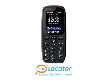 Mobilní telefon Aligator A220 Senior černý