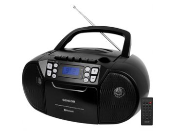 Radiomagnetofon s CD/USB/BT SENCOR SPT 3907 B Bluetooth, kazetová mechanika