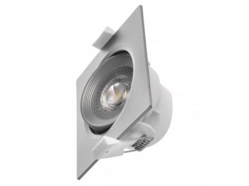 Vestavné bodové podhledové LED světlo Emos ZD3660 čtverec 5W 3000K stříbrné
