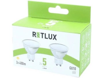 LED žárovka bodová /reflektorová/ Retlux REL 26 GU10 5W WW 2 kusy