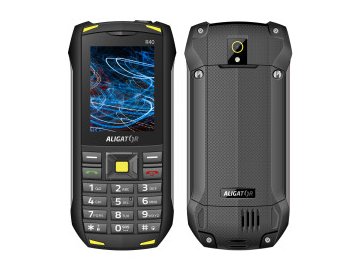 Odolný telefon Aligator R40 eXtremo černo-žlutý IP68 vodotěsný, prachotěsný