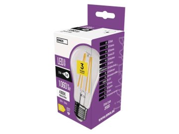 LED žárovka Filament A60 / E27 / 7,8W (75W) / 1060 lm / neutrální bílá Emos