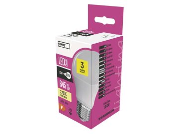 LED žárovka Classic A60 / E27 / 7,3 W (50 W) / 645 lm / teplá bílá Emos