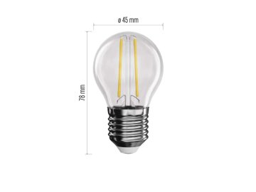 LED žárovka Filament Mini Globe / E27 / 1,8 W (25 W) / 250 lm / neutrální bílá Emos