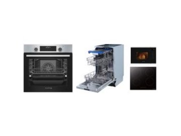 Vestavný SET Philco nerez trouba + deska + myčka 45cm + MW trouba  + Kastrol s poklicí Lamart LT1219
