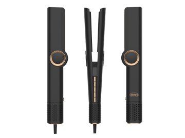 Profesionální žehlička na vlasy s fénem 2v1 Bravo B-5004 Perfetta černá