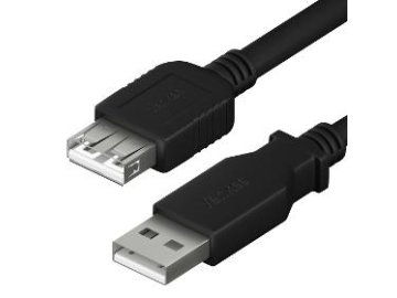 Prodlužovací kabel Yenkee YCU 014 BK USB A M/F vidlice/zásuvka