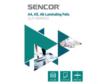 Laminovací fólie Sencor SLA FAMM150 A456 150mic 3x25 ks