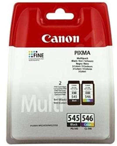 Inkoustová náplň CANON PG-545/CL-546 originál černá a barevná MG2950 2450 2550