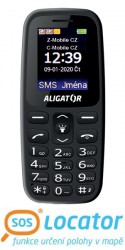 Mobilní telefon Aligator A220 Senior černý