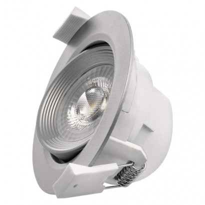 Vestavné bodové podhledové LED světlo Emos ZD3630 kruh 7W 3000K stříbrné