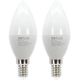LED žárovka Retlux REL 24 C37 2x5W E14 WW svíčka