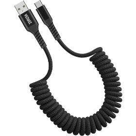 Kabel Yenkee YCU 500 BK Kroucený kabel USB A/C