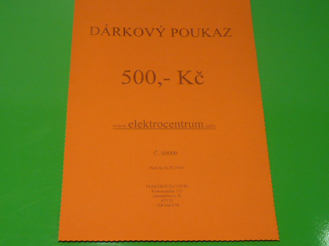 Dárkový poukaz 500,- Kč