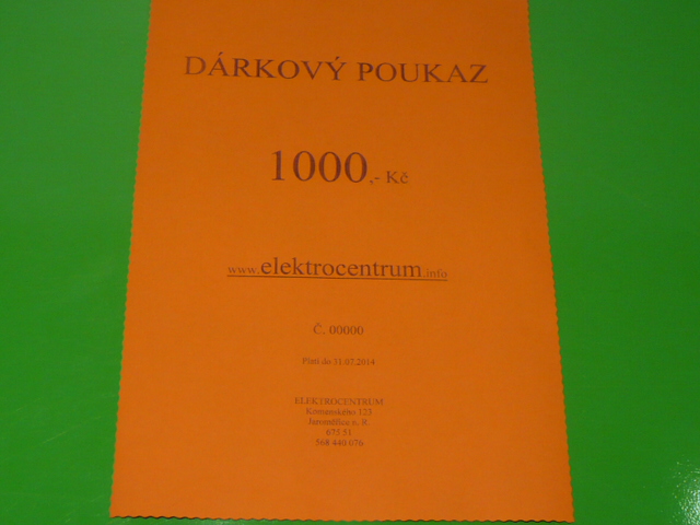 Dárkový poukaz 1000,- Kč