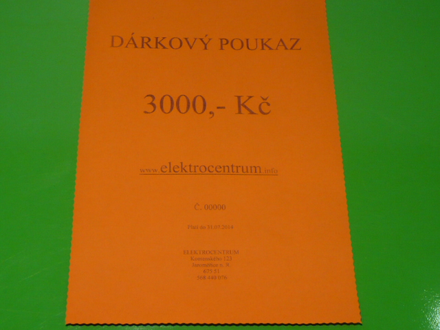 Dárkový poukaz 3000,- Kč