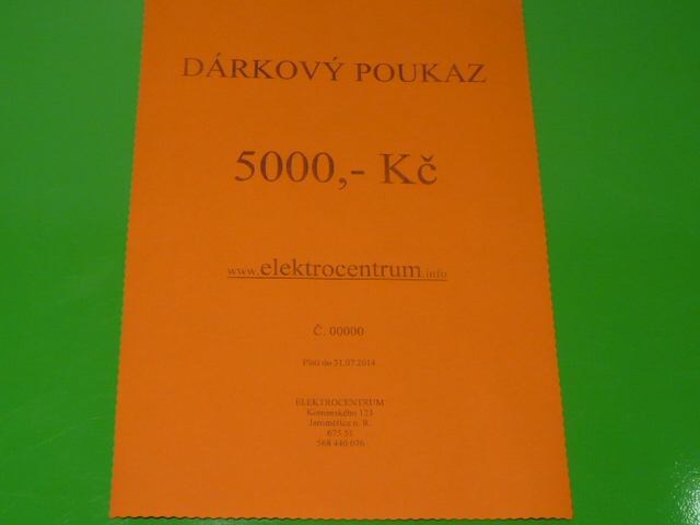 Dárkový poukaz 5000,- Kč