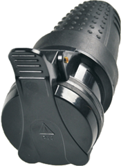 Zásuvka na kabel gumová 230V IP44 do vlhka odolná
