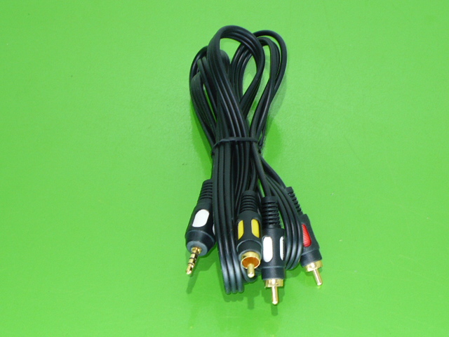 Propojovací kabel čtyřpoziční Jack 3,5/4C - 3x RCA Cinch /videokamera - TV/