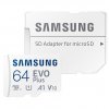 Paměťová karta Samsung Micro SDXC EVO+ 64GB UHS-I U1 (130R) + SD adaptér