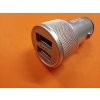 Autonabíječka, /nabíječka do auta/ PLUS, 2xUSB výstup 2,4A (K3504), stříbrná