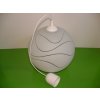 Lustr skleněný koule bílý E27 průměr 30cm v. 98cm