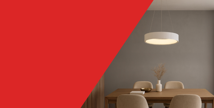 Moderné interiérové svietidlo NEDES nad jedálenským stolom