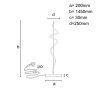 led dizajnova stojaca lampa 50w jf2304 b