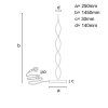 led dizajnova stojaca lampa 70w jf2311 b