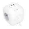 solight 3z usb ac predlzovaci privod kocka 2m 3 x 1mm2 biely vypinac
