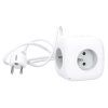 solight 3z usb ac predlzovaci privod kocka 2m 3 x 1mm2 biely vypinac