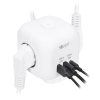 solight 3z usb ac predlzovaci privod kocka 2m 3 x 1mm2 biely vypinac