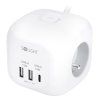 solight 3z usb ac predlzovaci privod kocka 2m 3 x 1mm2 biely vypinac