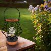solight kovovy lampas so ziarovkou s micro led tepla biela 3xaa 20cm