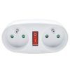 solight rozbocovac 2 x 10a biely vypinac