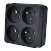 solight rozbocovac 4 x 10a cierny