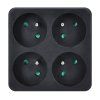 solight rozbocovac 4 x 10a cierny