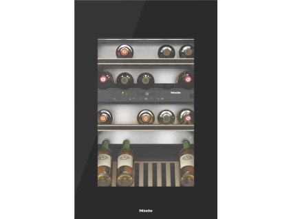 KWT 6422 iG-1 Obsidian černý (sklo)  Vestavná temperující vinotéka, výška výklenku 88 cm