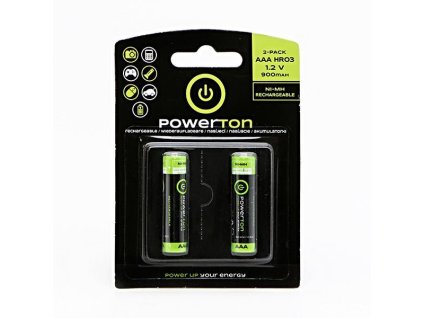 Nabíjecí baterie NiMH Powerton AAA (900mAh) - 2ks