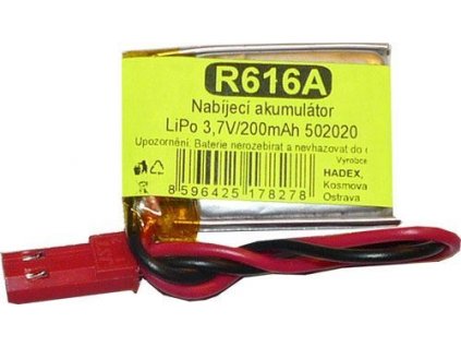 Akumulátor LiPo 3,7V/200mAh 502020 /Nabíjecí baterie Li-Pol/